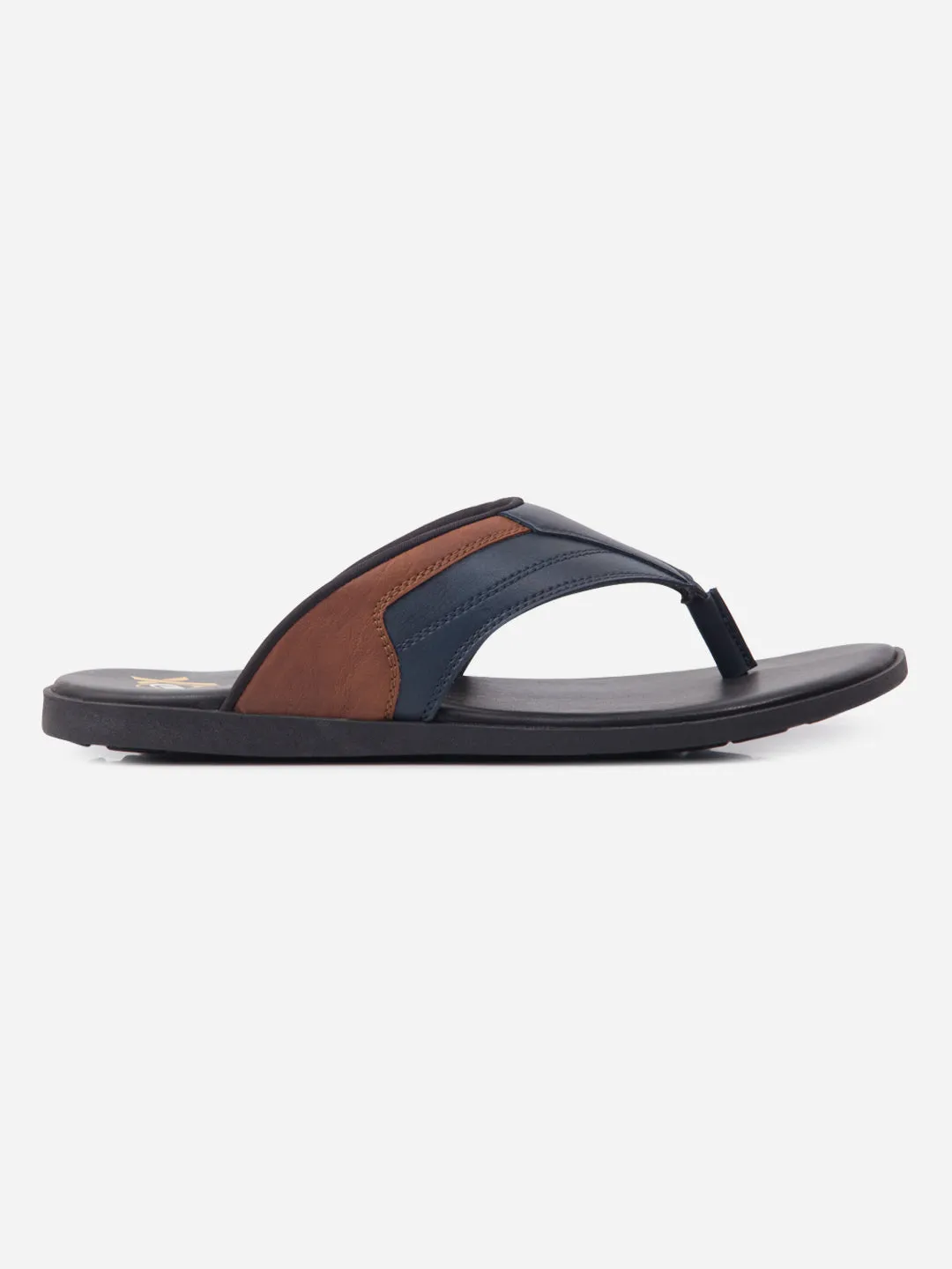 Men's Navy/Tan Thong Style Sandal (IX5015)