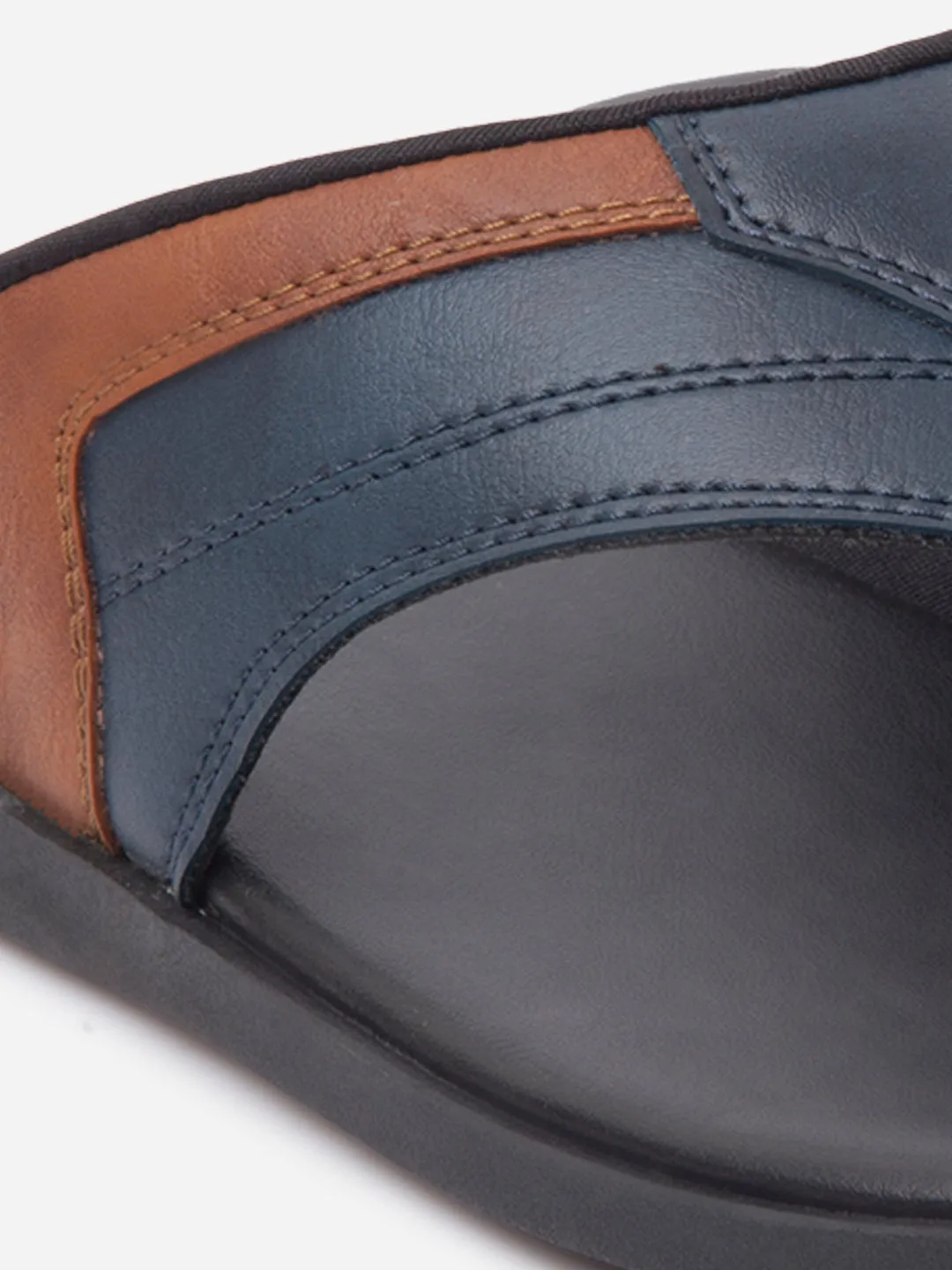 Men's Navy/Tan Thong Style Sandal (IX5015)