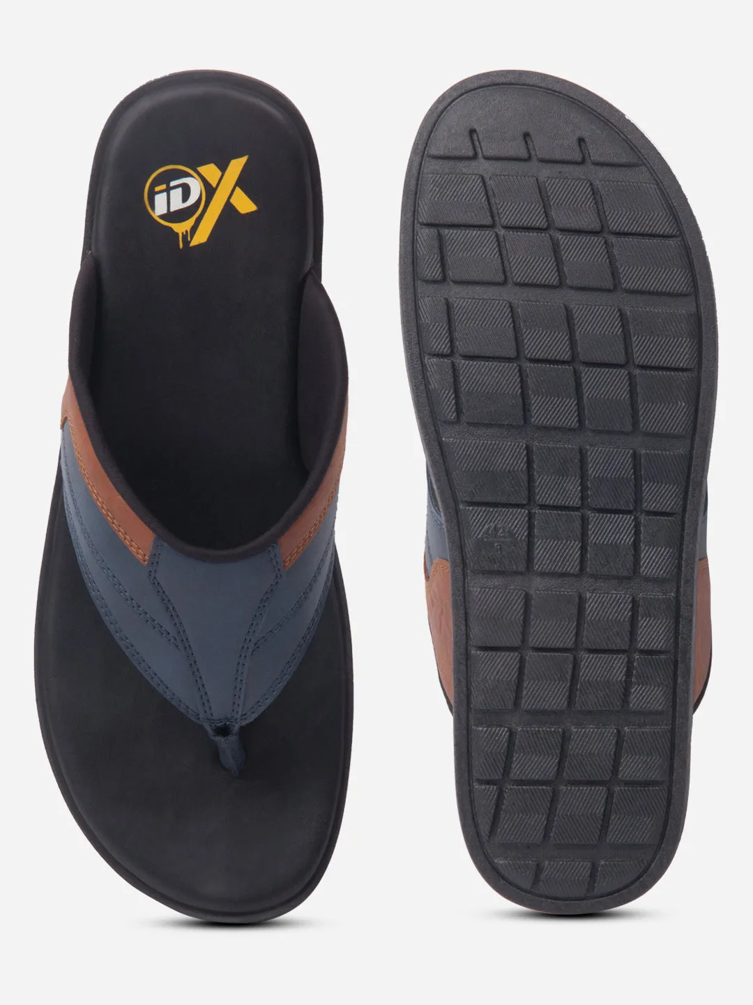 Men's Navy/Tan Thong Style Sandal (IX5015)