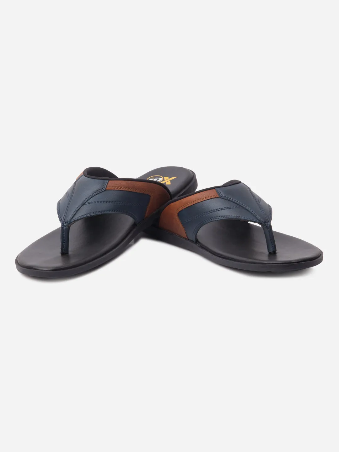 Men's Navy/Tan Thong Style Sandal (IX5015)