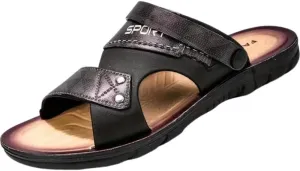 Men's outdoor sports dual-purpose flip-flops with two-tone soft soles, anti-slip and wear-resistant, and exposed toes on the beach