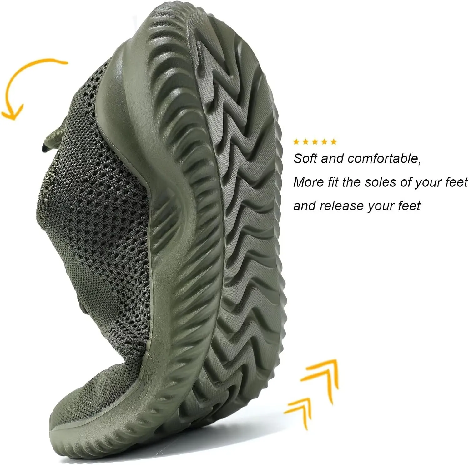 Mens Running Shoes Slip on Walking Tennis Sneakers Fashion Breathable Mesh Soft Sole Casual Athletic Lightweight