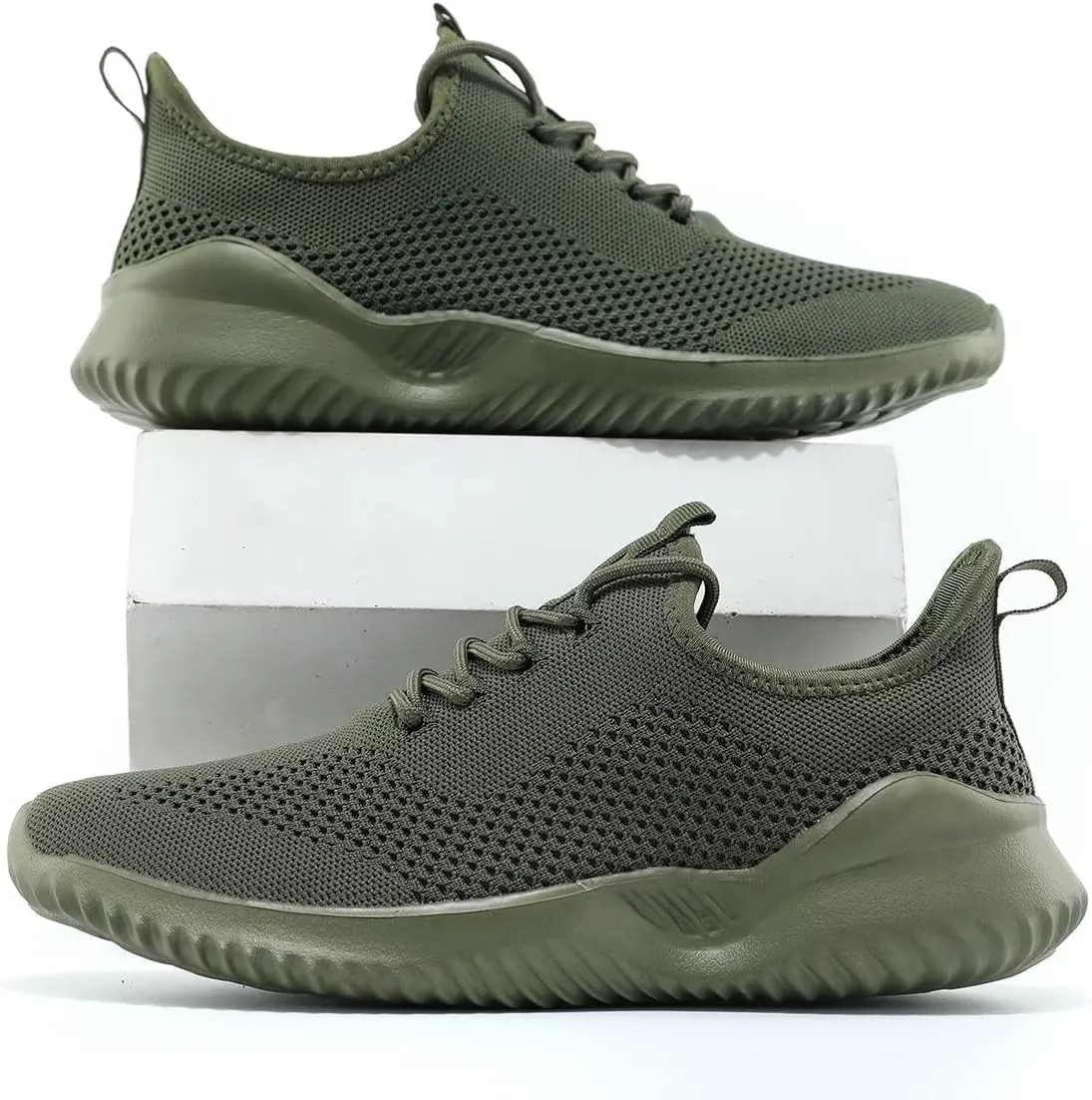 Mens Running Shoes Slip on Walking Tennis Sneakers Fashion Breathable Mesh Soft Sole Casual Athletic Lightweight