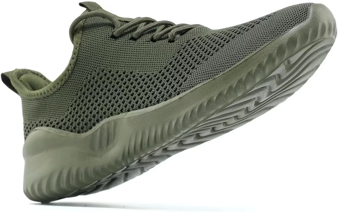 Mens Running Shoes Slip on Walking Tennis Sneakers Fashion Breathable Mesh Soft Sole Casual Athletic Lightweight