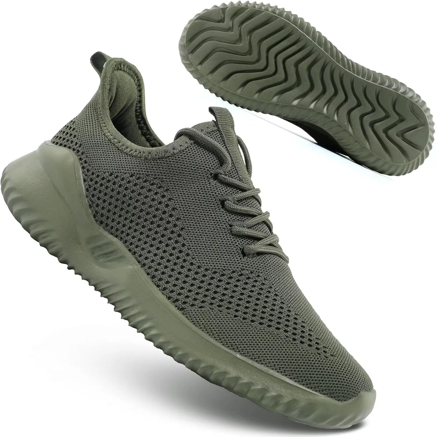 Mens Running Shoes Slip on Walking Tennis Sneakers Fashion Breathable Mesh Soft Sole Casual Athletic Lightweight