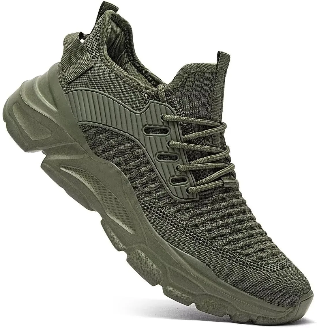 Mens Running Tennis Shoes Slip on Walking Fashion Athletic Sneakers Work Gym Shoes Comfort Lightweight Mesh Soft Sole