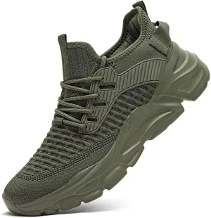 Mens Running Tennis Shoes Slip on Walking Fashion Athletic Sneakers Work Gym Shoes Comfort Lightweight Mesh Soft Sole