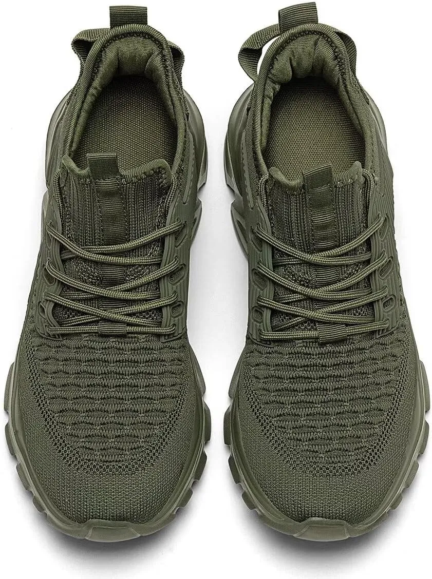Mens Running Tennis Shoes Slip on Walking Fashion Athletic Sneakers Work Gym Shoes Comfort Lightweight Mesh Soft Sole