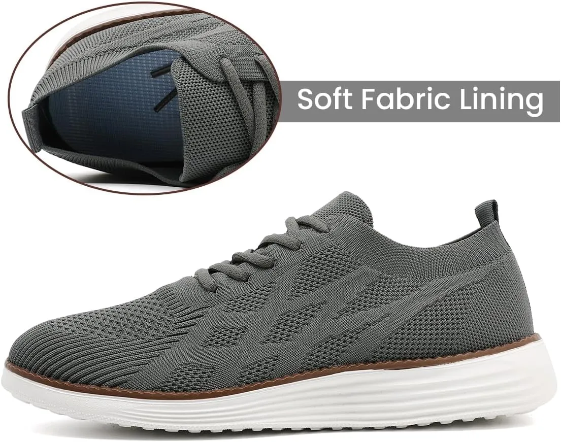 Mens Slip On Sneakers Walking Tennis Shoes Running Gym Athletic Workout Non Slip Fashion Casual Lightweight Breathable Soft Sole Mesh