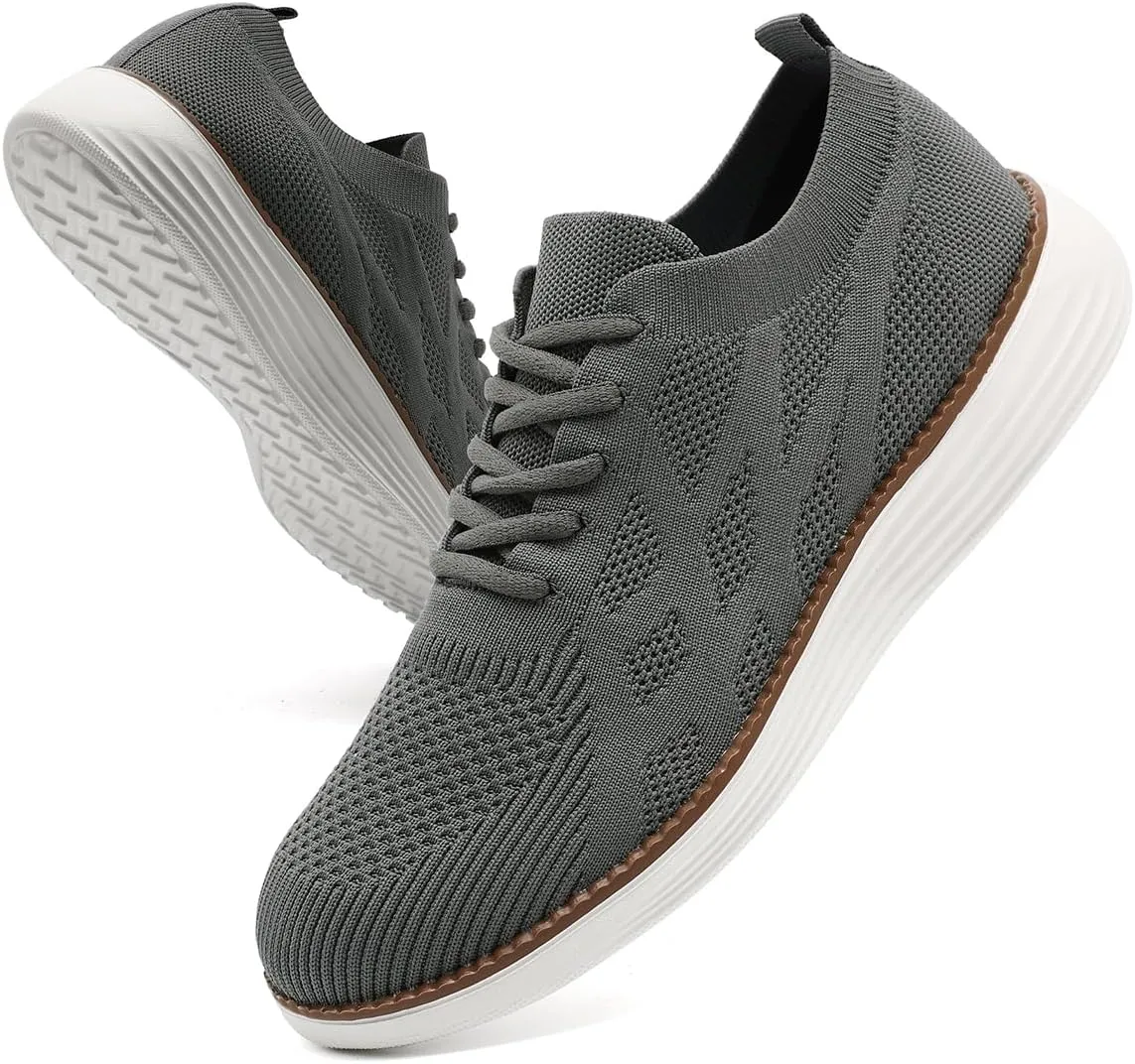 Mens Slip On Sneakers Walking Tennis Shoes Running Gym Athletic Workout Non Slip Fashion Casual Lightweight Breathable Soft Sole Mesh