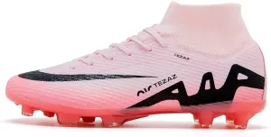 Men's Soccer Shoes Football Cleats High-Tops Lace-Up Non-Slip Spikes Outdoor AG/FG Baseball Lacrosse Rugby Combat Boots Shoes Size 4.5-11