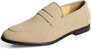 Men's Suede Dress Loafers Slip On Casual Shoes Lightweight Soft Penny Loafers Classic Moccasins Driving Shoes