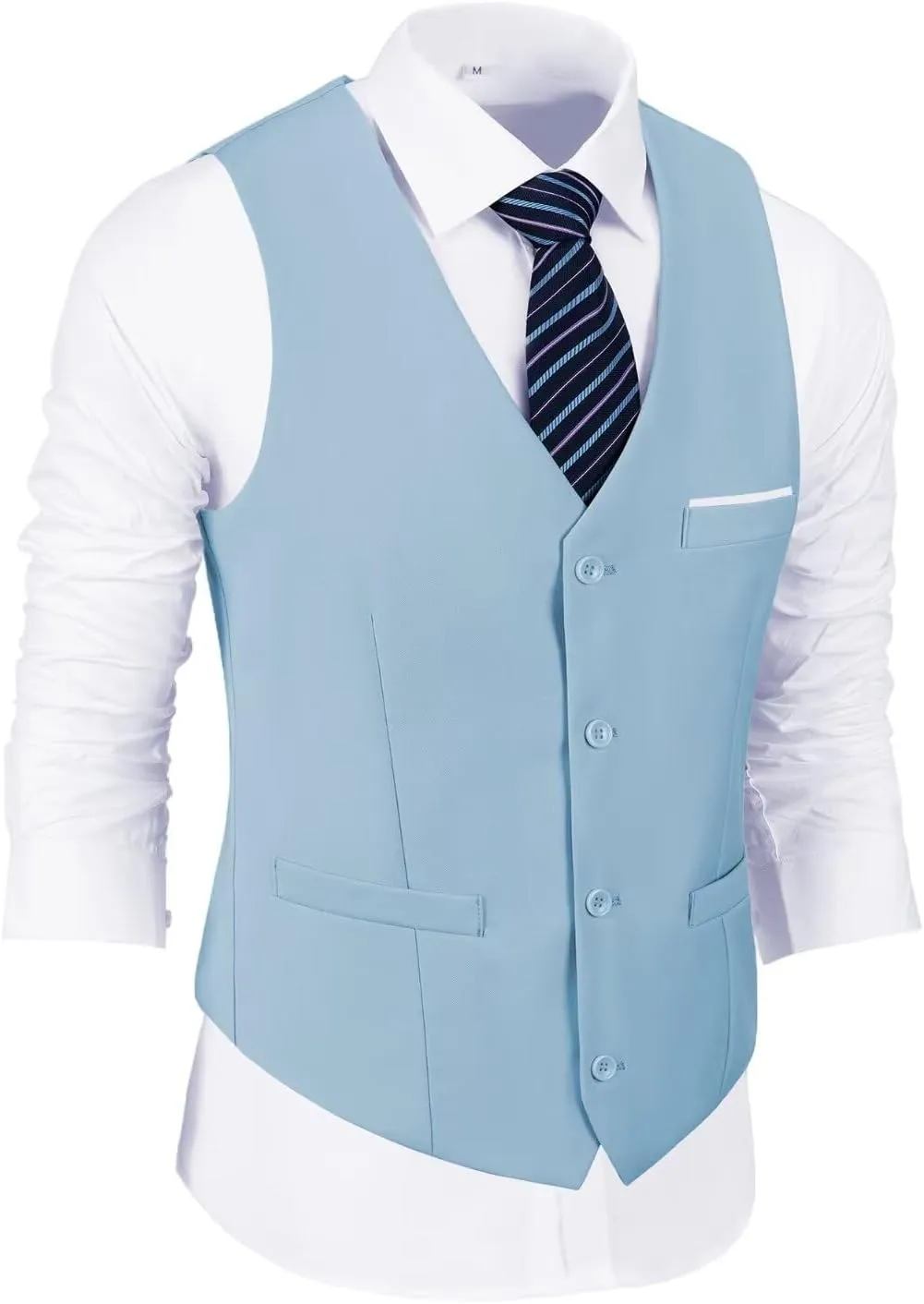 Men's Suit Slim Fit 2 Pieces Suits Set Grooms Tuxedos Business Wedding Prom Party Suit Vest and Pants
