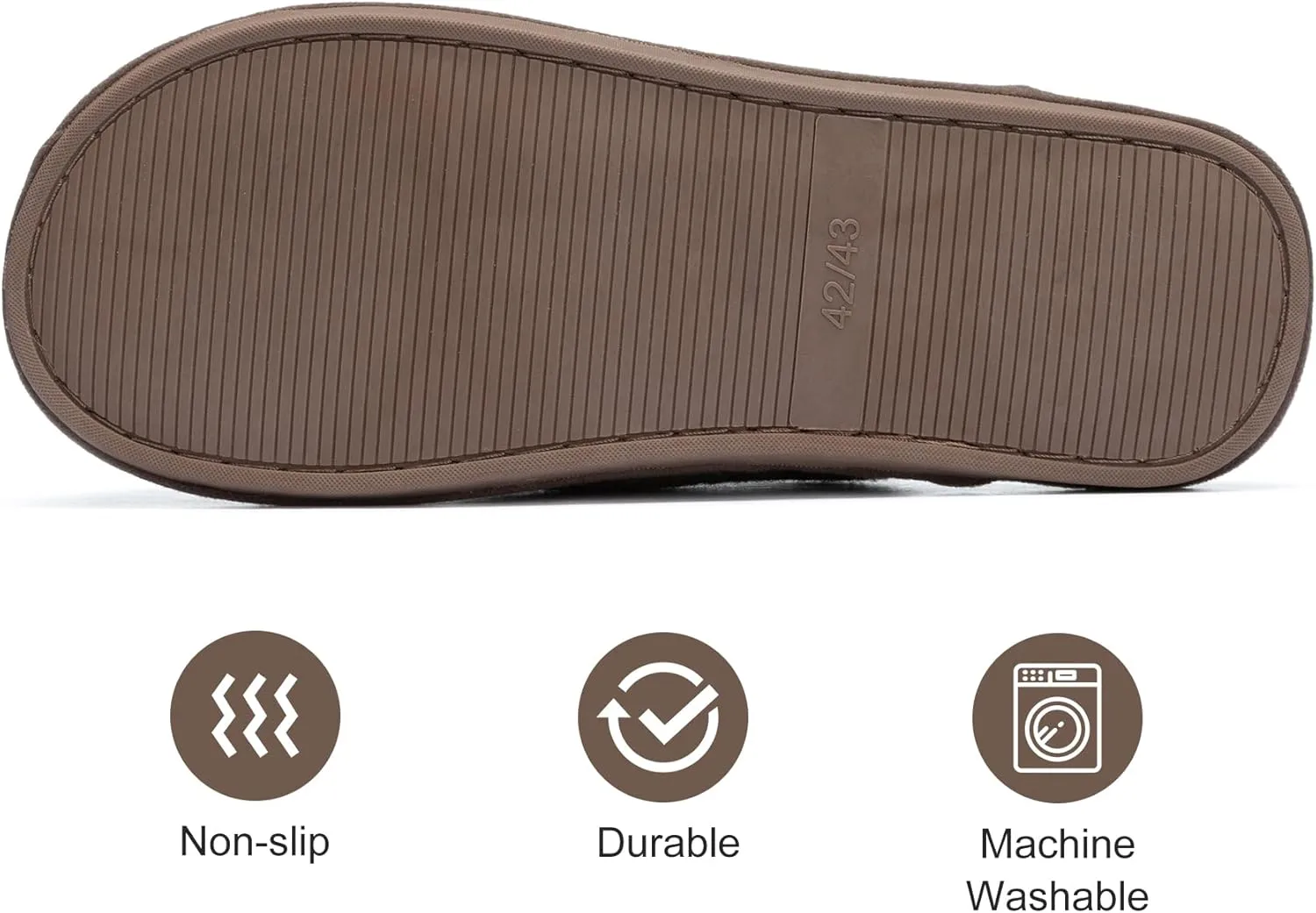 Mens Two-Tone Scuff Slippers with Memory Foam Cozy Warm Slip On House Shoes for Indoor Outdoor Gifts for Men Him Dad