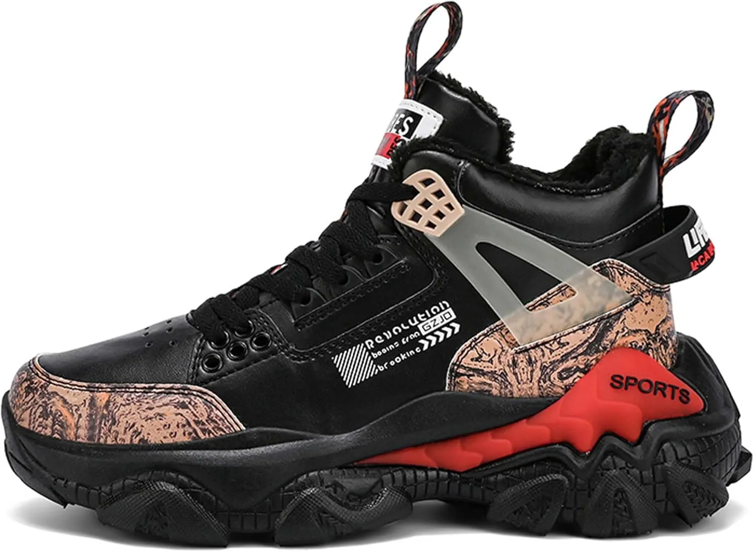 Men's Wnter Casual Sports Shoes - Plush Thick Warm Shoes - Fashionable Snow Shoes - Outdoor Jogging Shoes