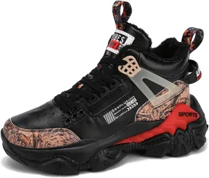 Men's Wnter Casual Sports Shoes - Plush Thick Warm Shoes - Fashionable Snow Shoes - Outdoor Jogging Shoes