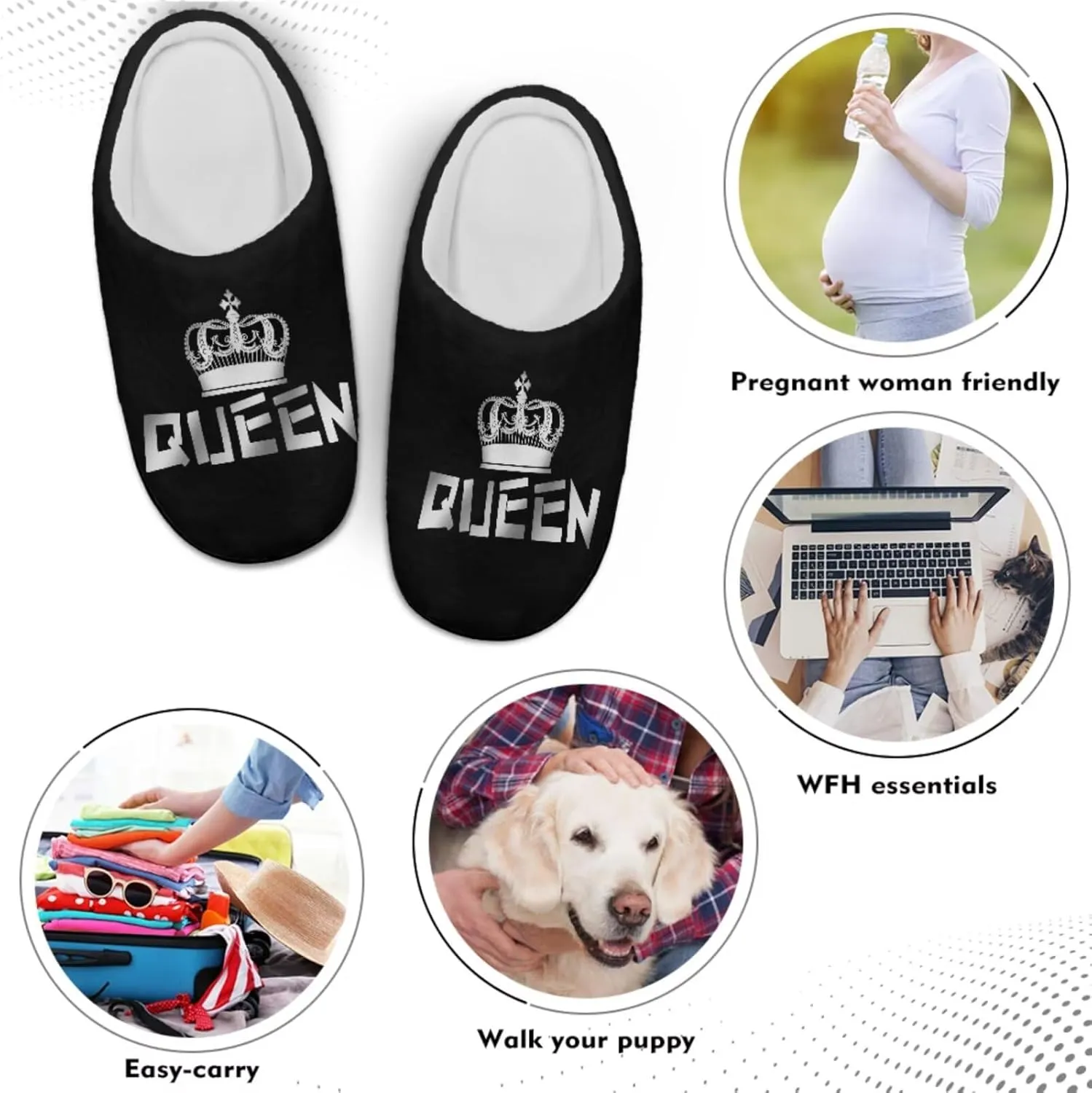 Men's Women's Non-slip Slippers, Flannel Warm Soft Cozy Slippers, House Bedroom Indoor/Outdoor Warm Shoes, Size 2-12