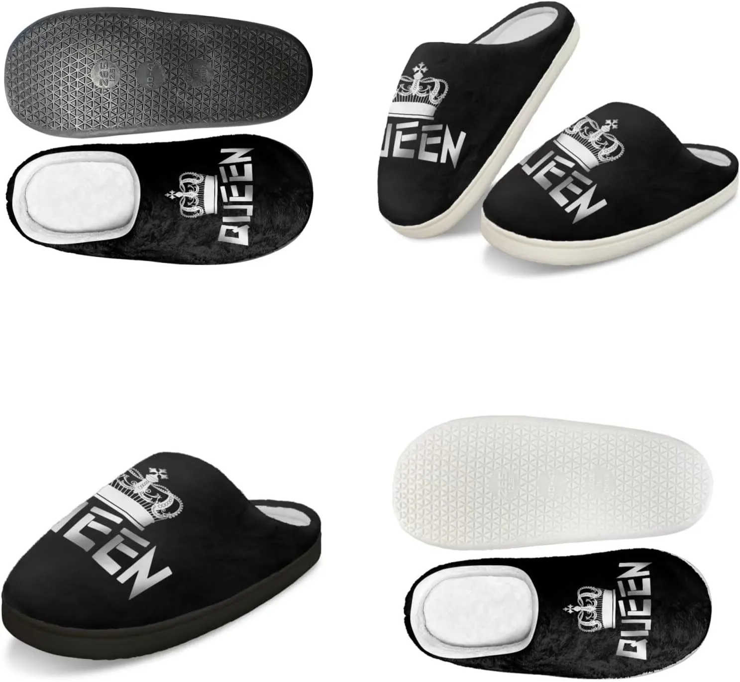 Men's Women's Non-slip Slippers, Flannel Warm Soft Cozy Slippers, House Bedroom Indoor/Outdoor Warm Shoes, Size 2-12