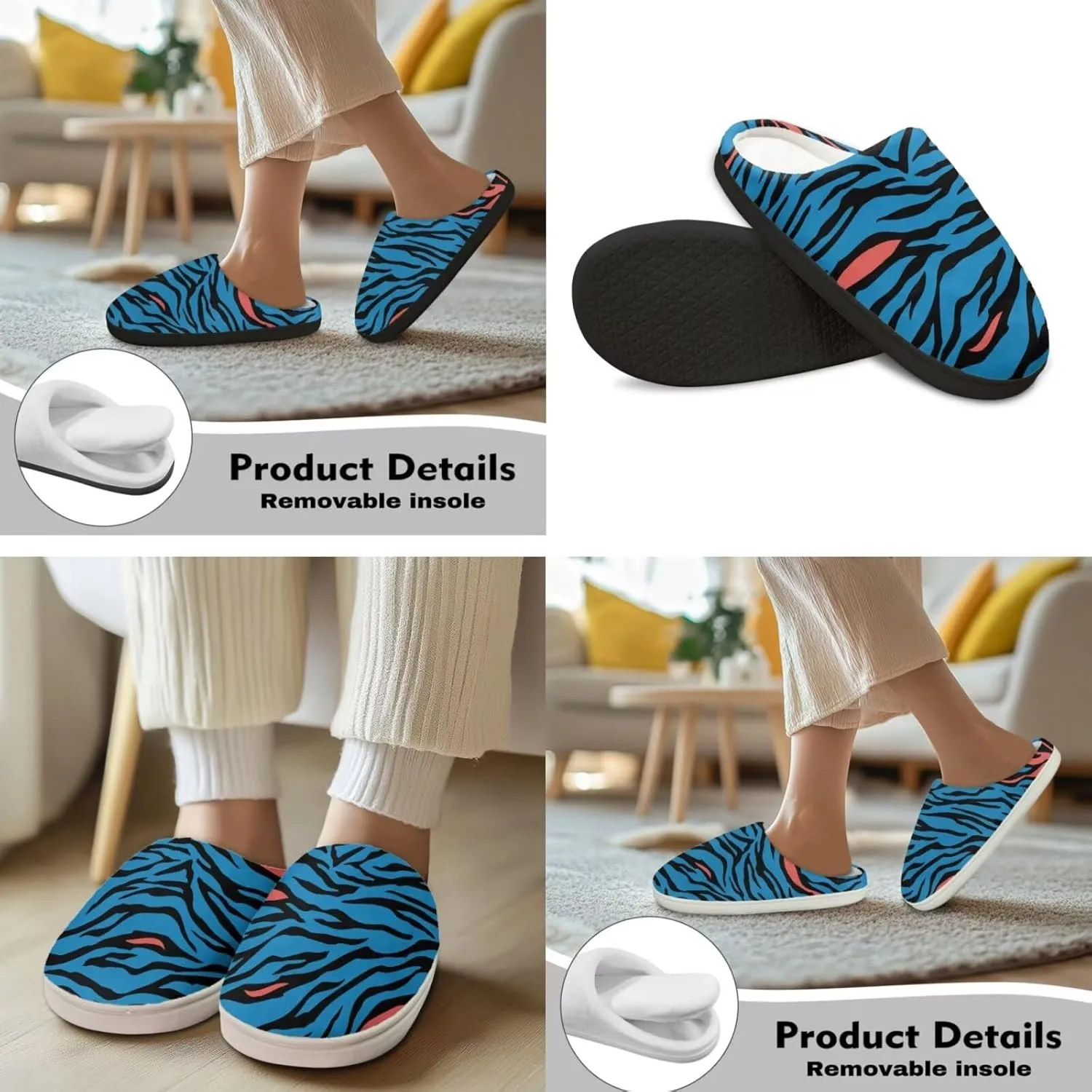 Men's Women's Non-slip Slippers, Flannel Warm Soft Cozy Slippers, House Bedroom Indoor/Outdoor Warm Shoes, Size 2-12