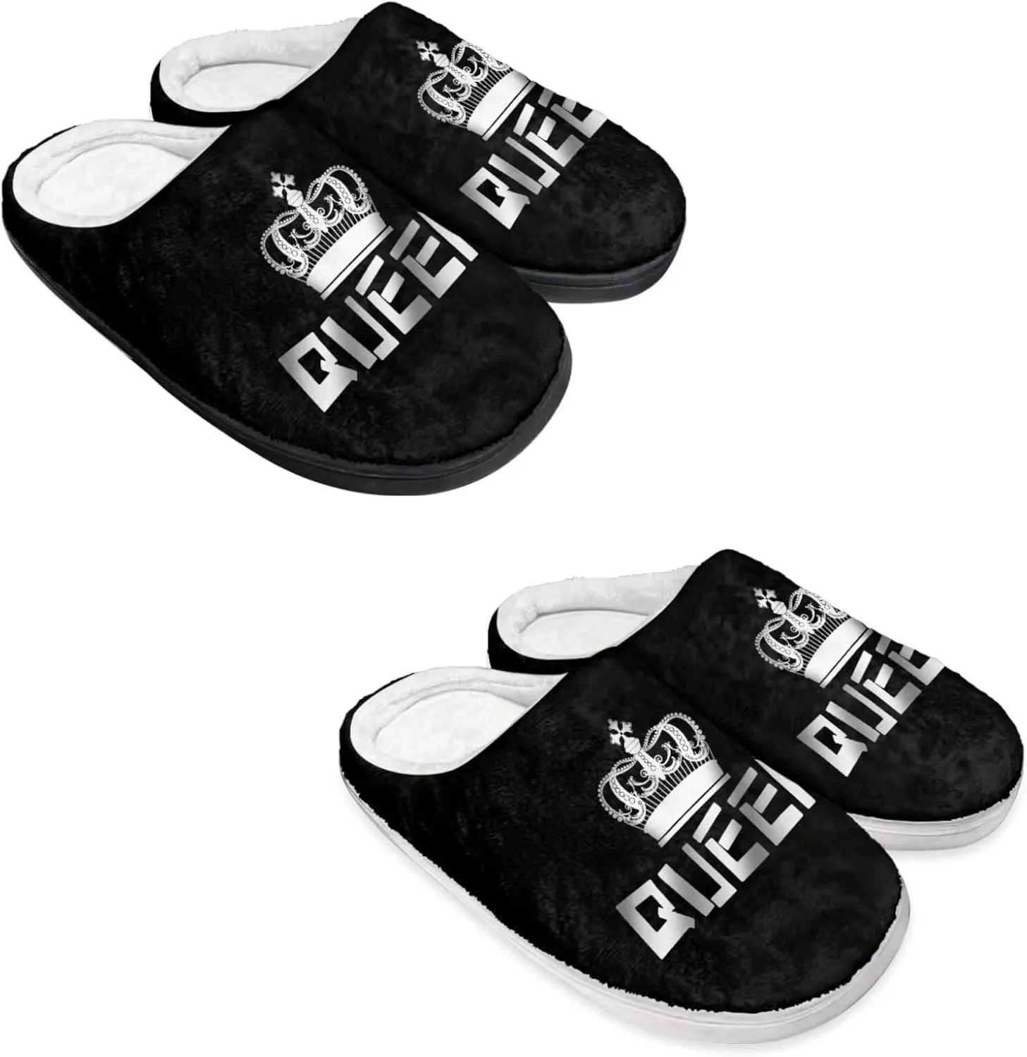 Men's Women's Non-slip Slippers, Flannel Warm Soft Cozy Slippers, House Bedroom Indoor/Outdoor Warm Shoes, Size 2-12