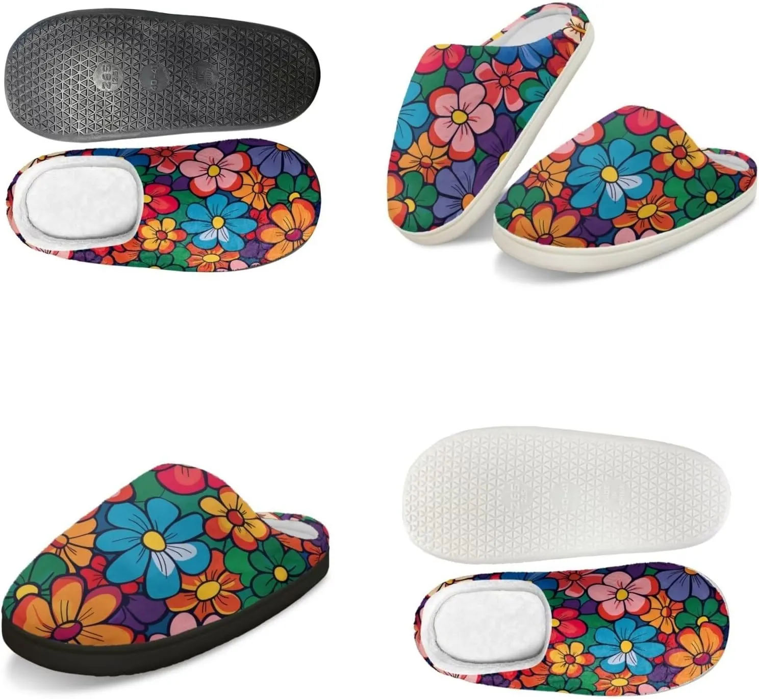 Men's Women's Non-slip Slippers, Flannel Warm Soft Cozy Slippers, House Bedroom Indoor/Outdoor Warm Shoes, Size 2-12