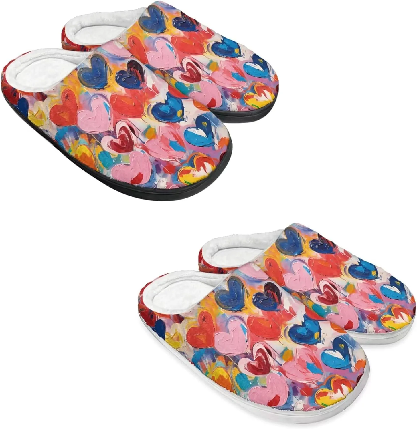 Men's Women's Non-slip Slippers, Flannel Warm Soft Cozy Slippers, House Bedroom Indoor/Outdoor Warm Shoes, Size 2-12