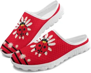 Mesh Flats Water Shoes for Women Slip On Barefoot Aque Shoes Womens Mules for Summer Quick Dry Casual Walking Flats