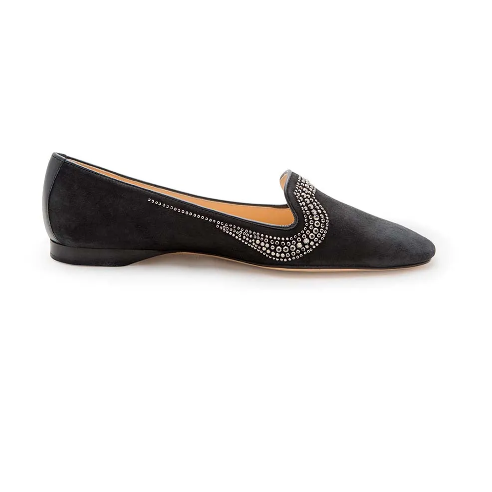 Metal Strass Albert - Charcoal Suede