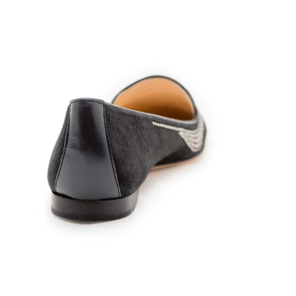 Metal Strass Albert - Charcoal Suede