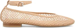MIA Womens Roz Ankle Strap Ballet Flats Casual - Beige