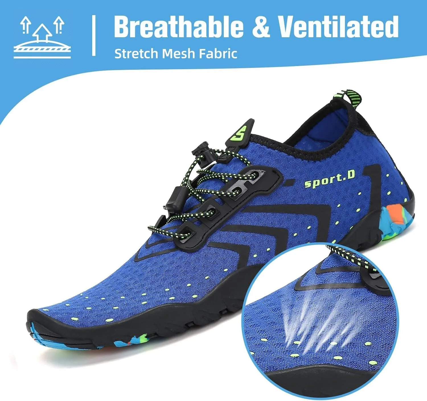 Mishansha Water Shoes for Women Men Barefoot Beach Shoe Quick Dry Aqua Swim Socks for Surfing Yoga Size 4.5-15 Women/3-13.5 Men