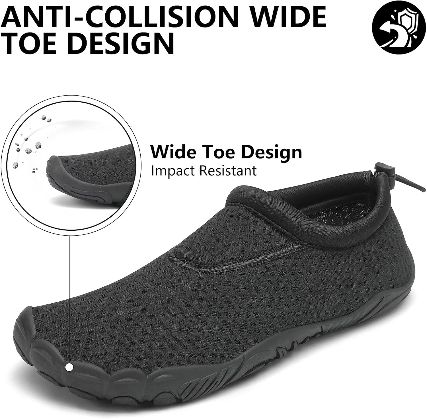 Mishansha Womens Barefoot Water Shoes Wide Toe Box Swim Shoes Quick Dry Non Slip