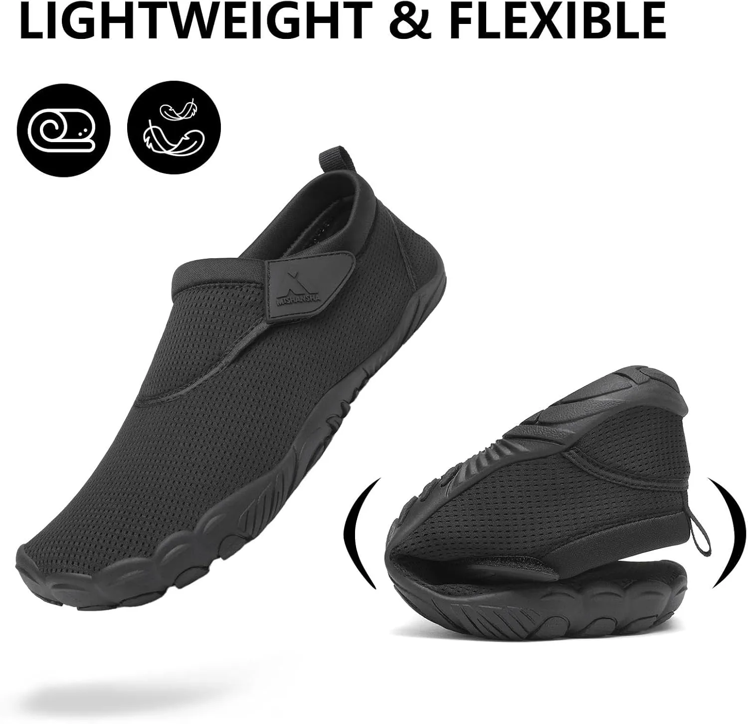 Mishansha Womens Barefoot Water Shoes Wide Toe Box Swim Shoes Quick Dry Non Slip