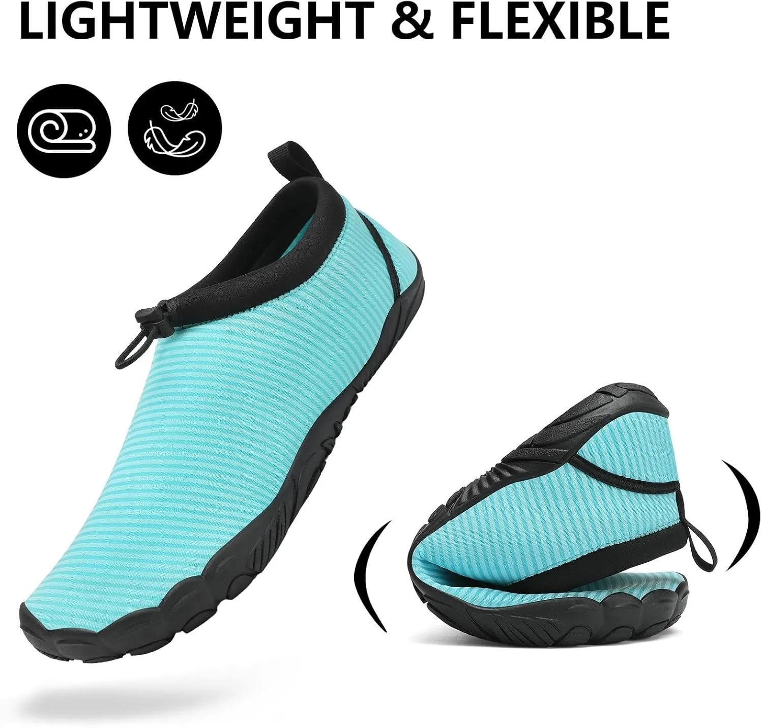 Mishansha Womens Barefoot Water Shoes Wide Toe Box Swim Shoes Quick Dry Non Slip