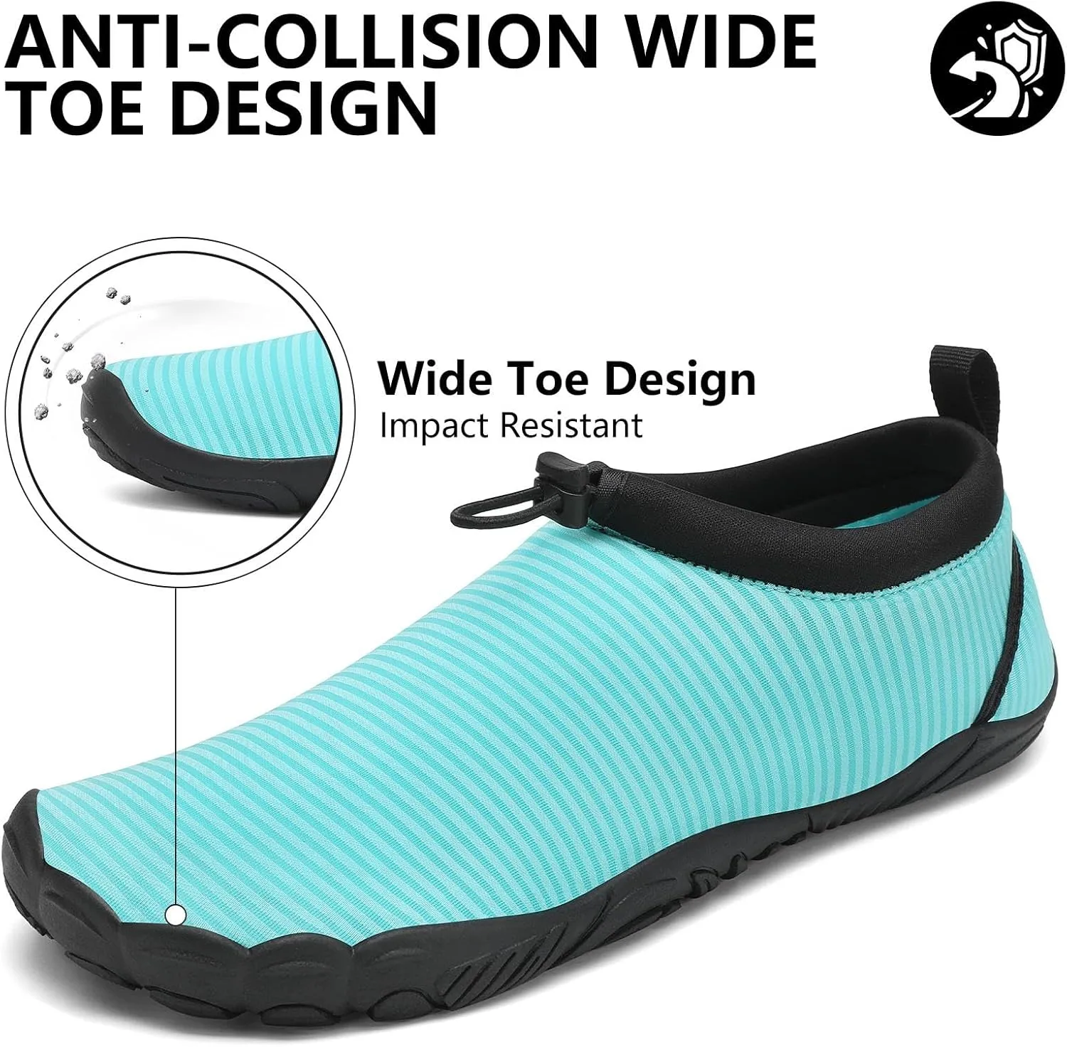 Mishansha Womens Barefoot Water Shoes Wide Toe Box Swim Shoes Quick Dry Non Slip