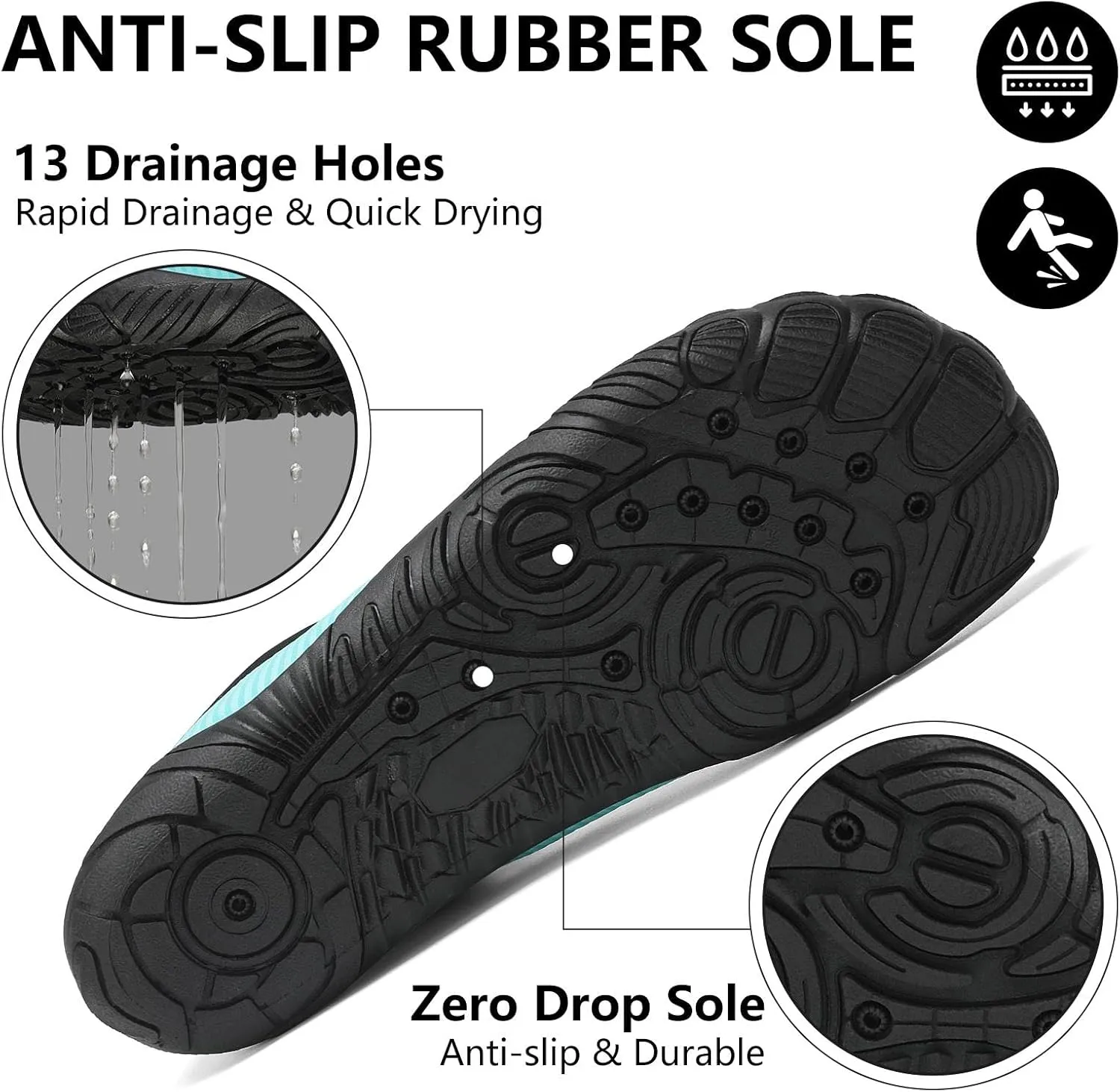 Mishansha Womens Barefoot Water Shoes Wide Toe Box Swim Shoes Quick Dry Non Slip
