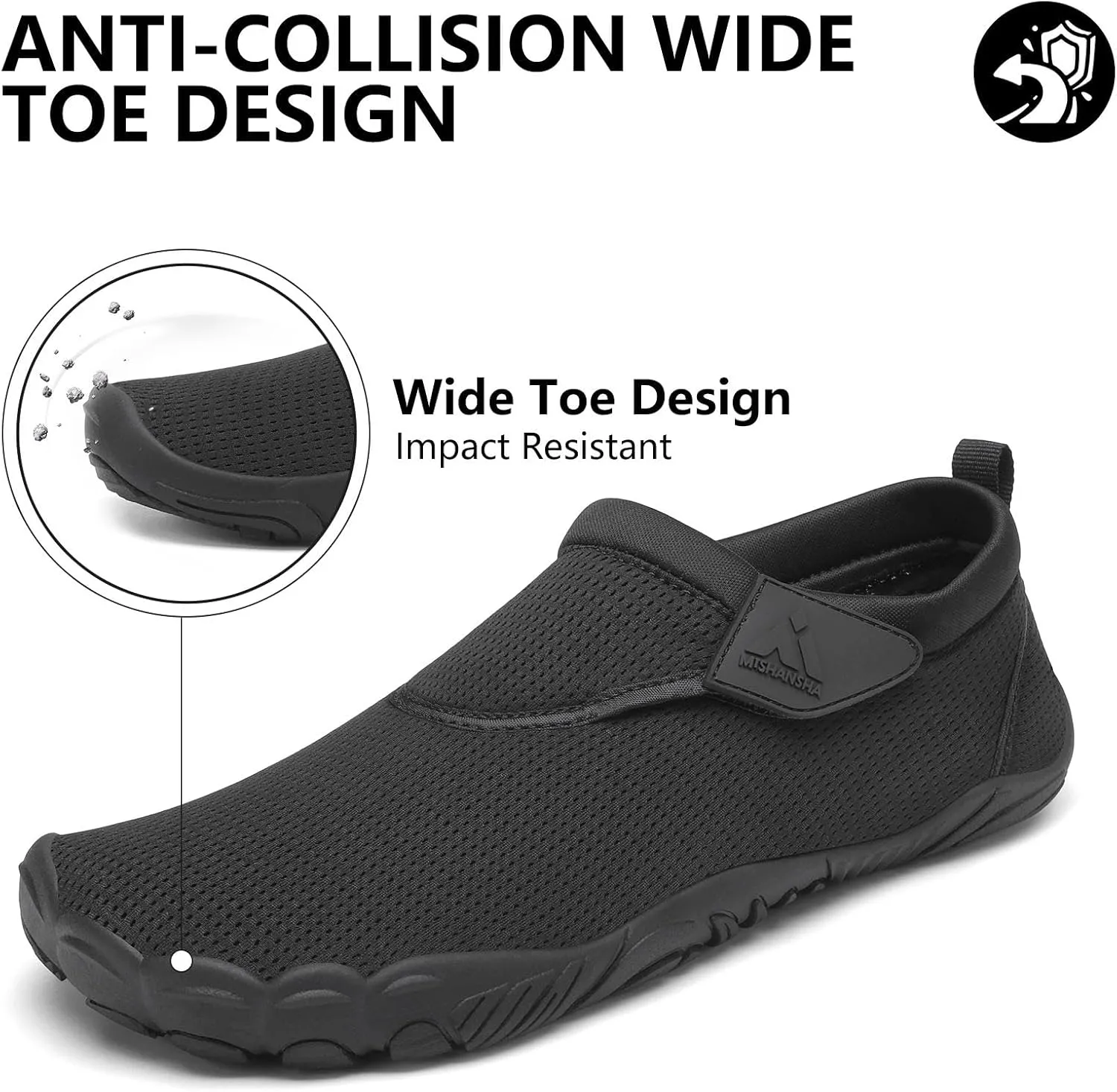 Mishansha Womens Barefoot Water Shoes Wide Toe Box Swim Shoes Quick Dry Non Slip