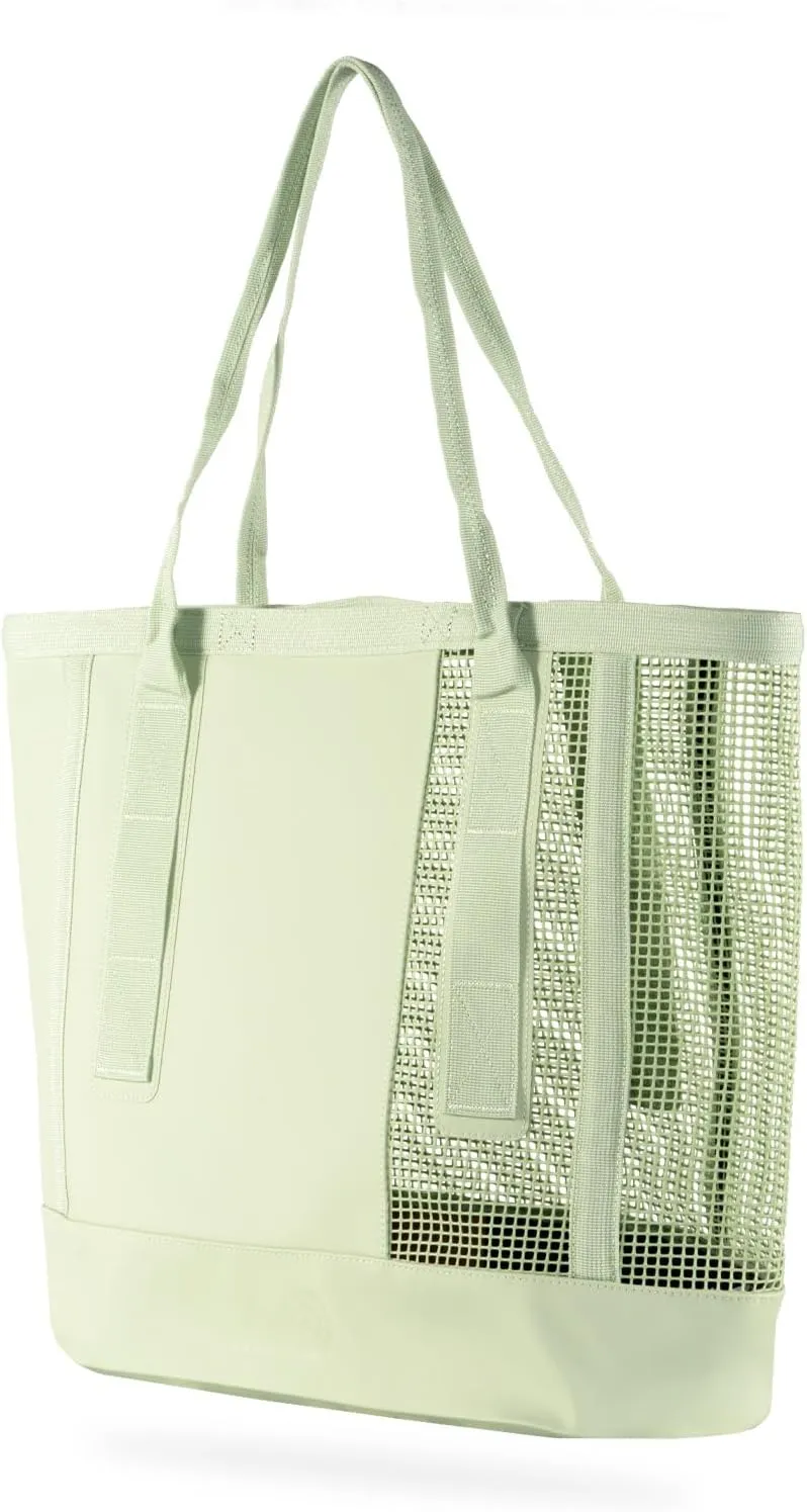 MISSION Outdoor Cassi Lightweight Beach Tote Bag with Waterproof Bottom and Coated Mesh for Beach Boat Pool Sports