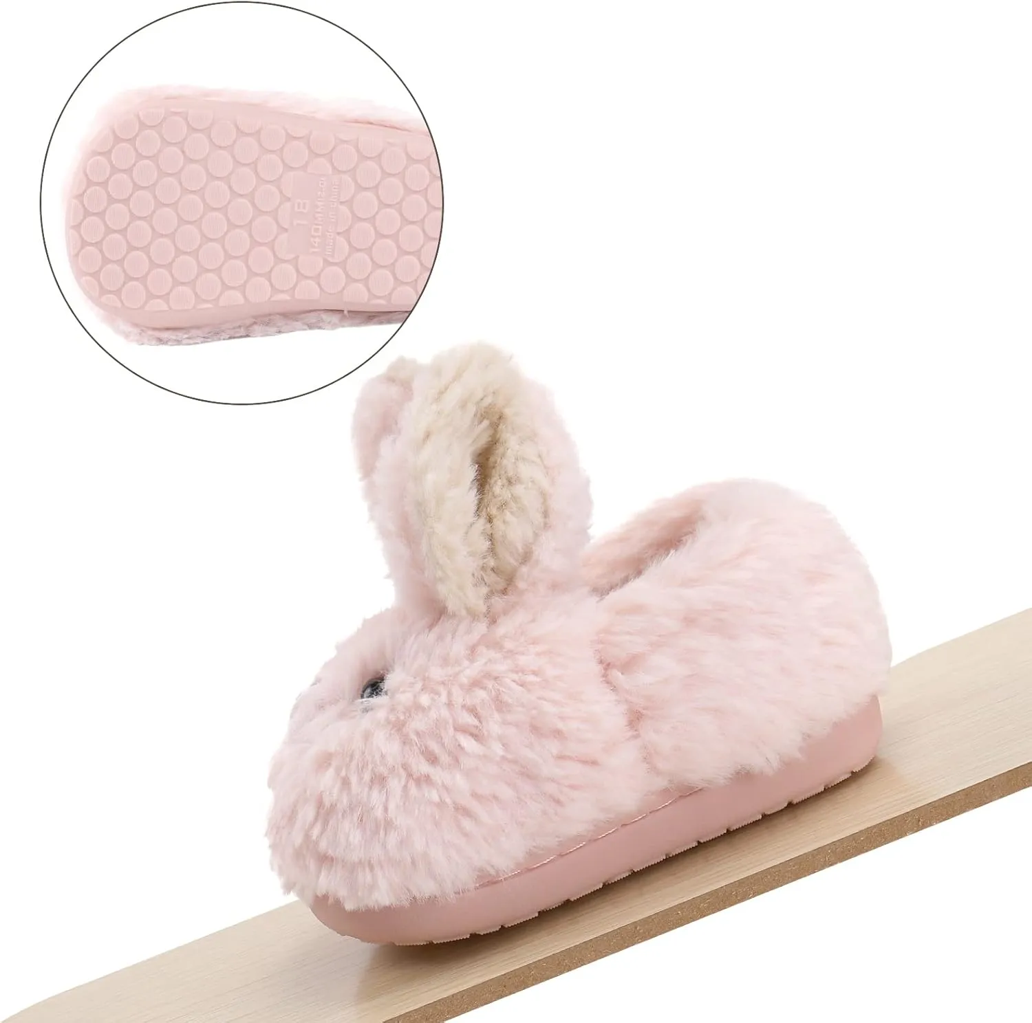 MK MATT KEELY Toddler Girls Bunny Slippers Winter Warm Shoes Rabbit House Soft Slippers