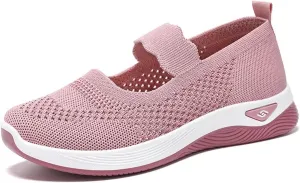 Mmoneyake Orthopedic Shoes for Women Walking Shoe Orthopedic Breathable Soft Shoes Diabetic Foam Shoe Hands Free Slip On Sneakers with Arch Support Indoor Outdoor Casual Sneakers