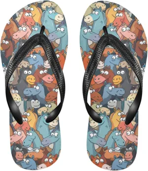 MNSRUU Flip Flops for Women Men Cute Animal Sloth Flip Flops Womens Slides Men Sandals Shower Slippers Summer Non-Slip Flipflops for Swim Beach Bathroom, XS