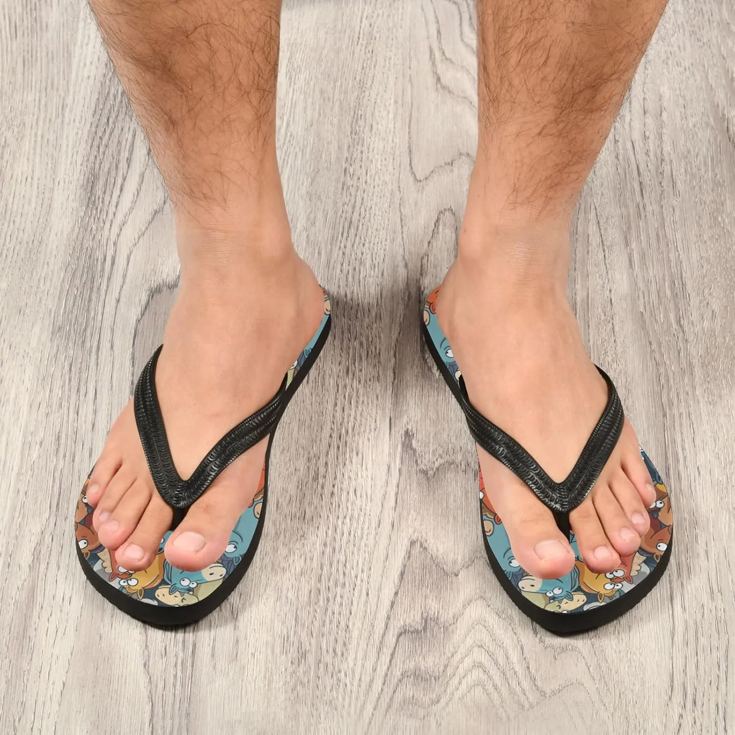 MNSRUU Flip Flops for Women Men Cute Animal Sloth Flip Flops Womens Slides Men Sandals Shower Slippers Summer Non-Slip Flipflops for Swim Beach Bathroom, XS
