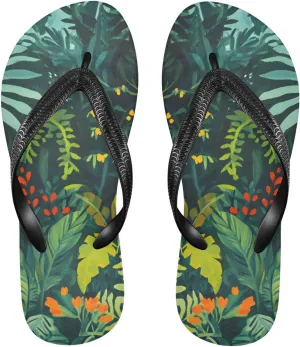 MNSRUU Flip Flops for Women Men Vintage Floral Cherry Blossom Flip Flops Womens Slides Men Sandals Shower Slippers Summer Non-Slip Flipflops for Swim Beach Bathroom, XXL