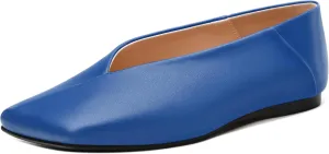 MODENCOCO Womens Flats Square Toe Ballet Flat for Women Loafers Flats Dress Shoes Comfortable Business Casual Work Shoes