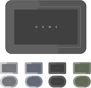 Modrindz Magic Bath Mat, Modernized Quick Dry Non Skid Waterproof Comfort Standing Rug (Dark Gray, 16 x 24 in)
