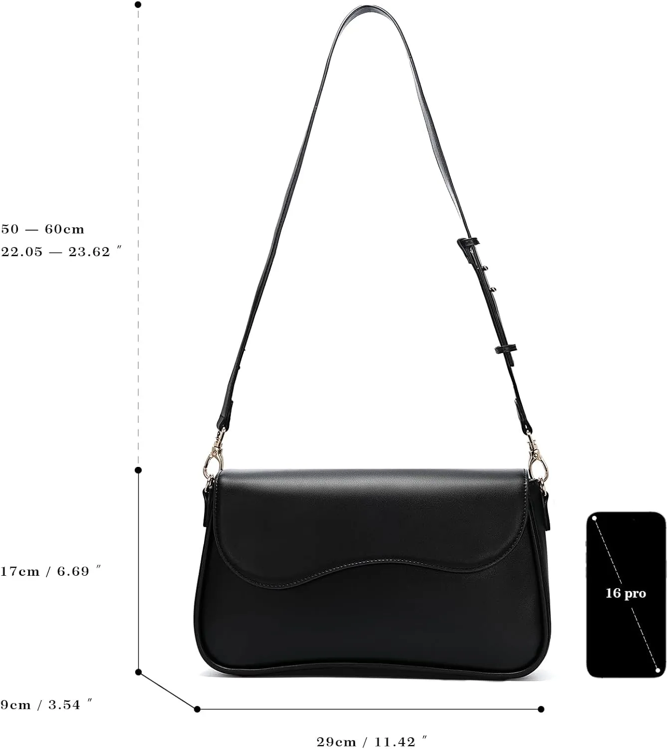molshine Women's Crossbody Bag, PU Leather Square Flapover Shoulder Bags, Stylish Flip Cover Mailman Bag Tote Purses Satchel