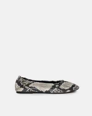 Montagine Ballet Flat Python / Silver
