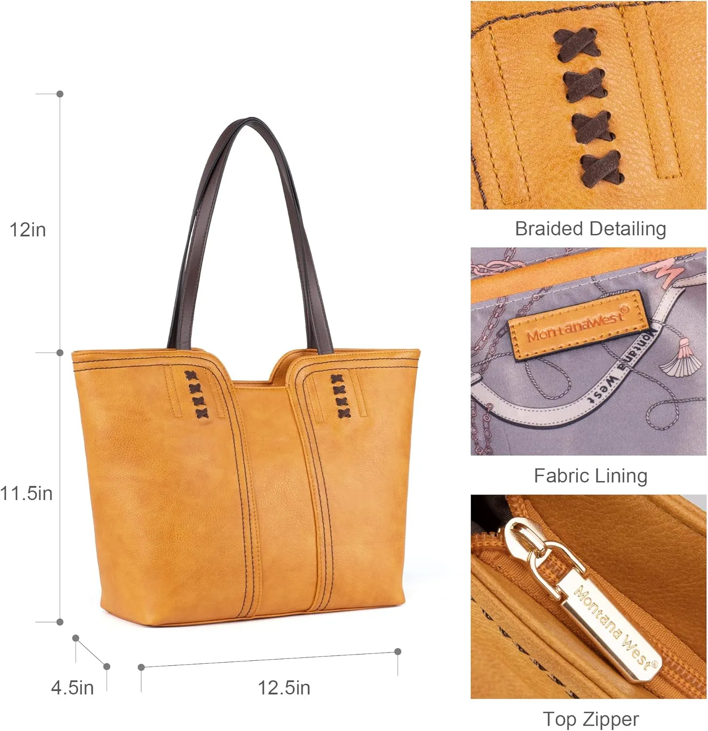 Montana West Tote Bag for Women Top Handle Satchel Purse