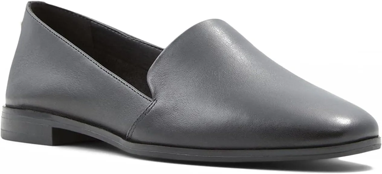 MOOMMO Women Comfortable Ballet Flats Slip On Flat Heel Loafers Square Toe Matte Leather Flats Dress Shoes Retro Casual Driver Loafers Office Ladies Spring Summer 4-11 M US