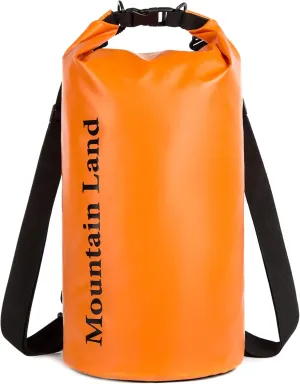 Mountain Land Waterproof Beach Dry Bag 30L Roll Top Backpack Boat Bag Dry Sack for Kayaking Rafting Fishing Hiking Camping Orange